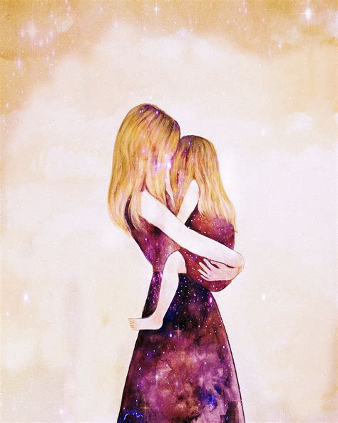 Mother And Daughter Their World Blonde Art Print Etsy Mother And