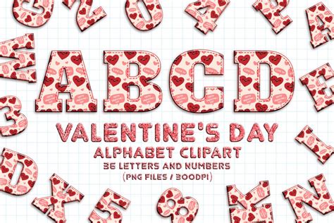 Valentine S Day Alphabet Letters Set Download Free Abstract Fonts