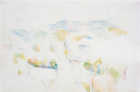 Die labyrinthische landschaft der steinbrüche muss aufgefallen sein, denn 1897 mietete er dort eine. Gebirgige Landschaft bei Aix - Paul Cézanne als Kunstdruck ...