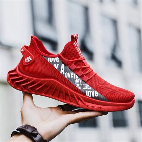 Sneakers Mens Shoes New Mens Breathable Fly Woven Mesh Trend Single Shoes Shopee Philippines