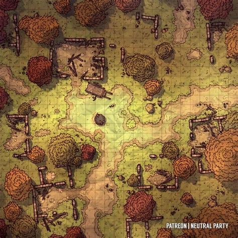 Abandoned Village Battlemaps Fantasy City Map Fantasy World Map Fantasy Town Dungeons And