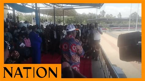 Raila Odinga Makes Surprise Visit At Governor Anyang Nyongo Swearing In Ceremony In Kisumu