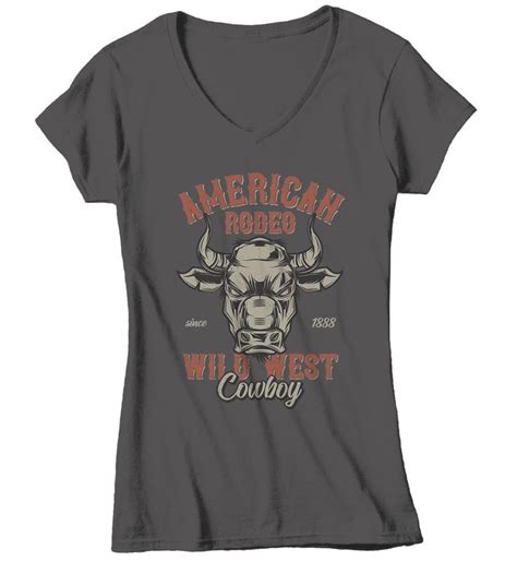 Women S Vintage Rodeo T Shirt American Rodeo Cowboy Shirts Wild West