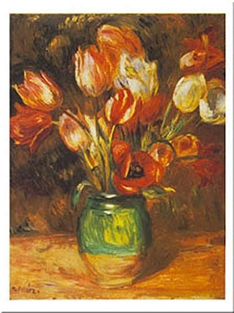 Buyartforless Tulips In A Vase By Pierre Auguste Renoir 20x16 Art Print