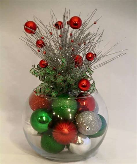 Adornos Navideños Vidrio Christmas Centerpieces Silver Holiday Decor