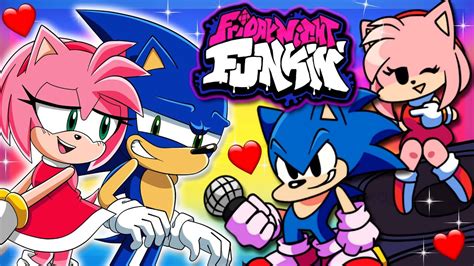 Sonic And Amy Play Friday Night Funkin Sonic Mods Youtube
