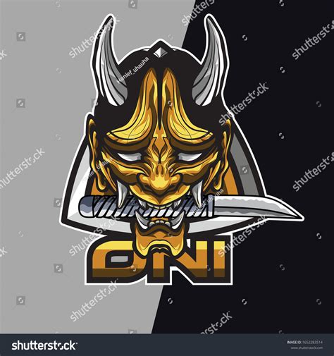 Oni Japan Mask Esport Logo Stock Vector Royalty Free 1652283514