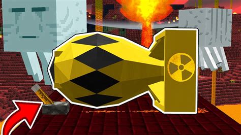 You might die in this process. EXPLODING A MINECRAFT NUKE MISSILE IN THE NETHER!!... (DO ...