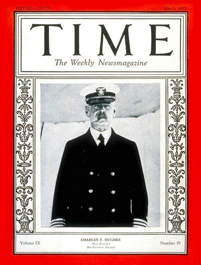 Admiral Charles Hughes A Historic Time Magazine Cover