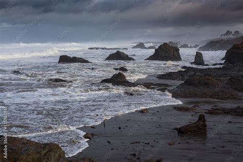 California Coast Storm Stock Foto Adobe Stock