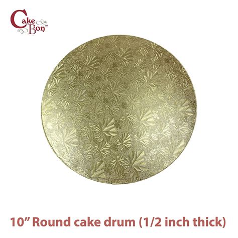 Cake Drums Round 10 Inches Gold Sturdy 12 Inch Thick