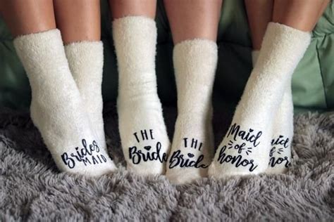 bridal party socks bridesmaid ts wedding socks etsy custom wedding socks bridesmaid