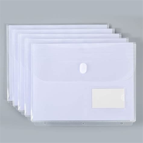 Buy Sooez Expandable Clear Poly Binder Pocket 10 Pack Side Loading