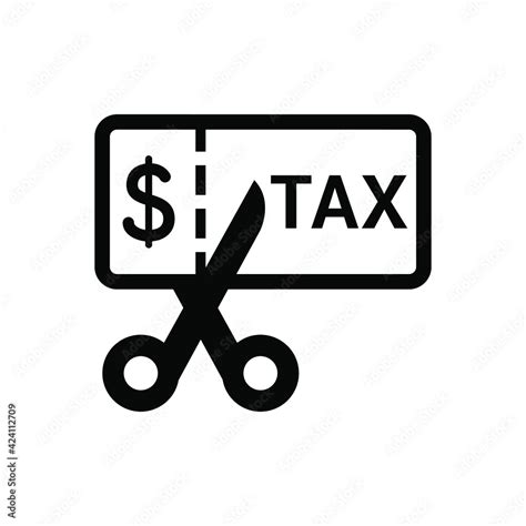 Tax Cut Icon Stock Vector Adobe Stock