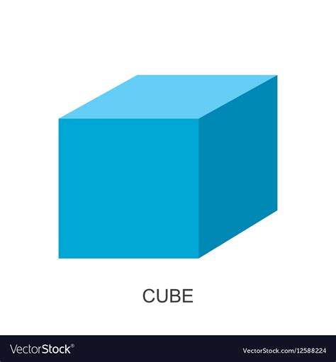 3d Shape Cube Royalty Free Vector Image Vectorstock