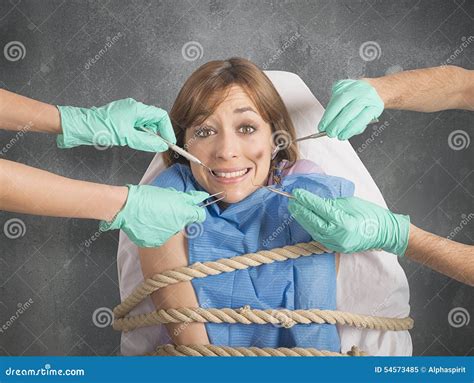 Tied To The Dentist Stock Image Image Of Care Medic 54573485