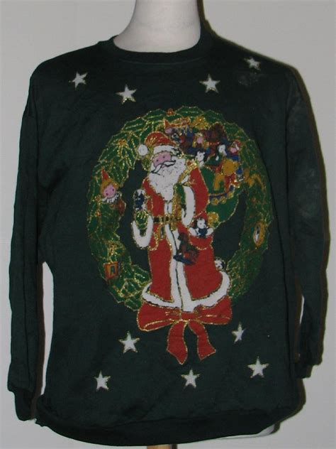 1980s Discount Flawed Tired And Ugly Christmas Sweatshirt 80s