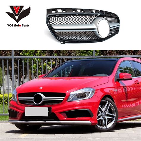 W176 Abs Amg Style Front Racing Grill Grille For Mercedes Benz 2013