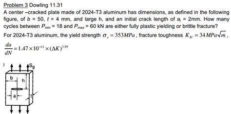 A Center -cracked Plate Made Of 2024-T3 Aluminum ...