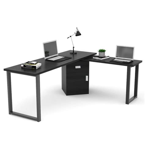 This is a really fashionable desk with a nice modern look. Inbox Zero Rotating L-Shaped Computer Desk, Modern Corner ...