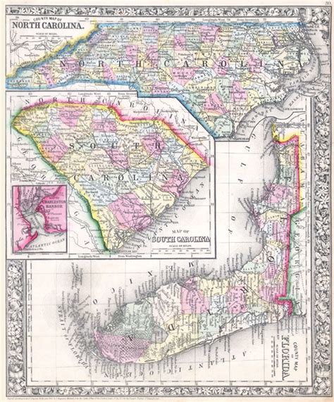 County Map Of Florida County Map Of North Carolina