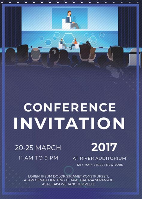 Conference Invitation Free Template In Psd Room