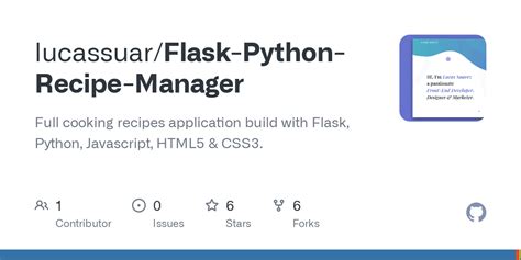 Github Lucassuarflask Python Recipe Manager Full Cooking Recipes Application Build With