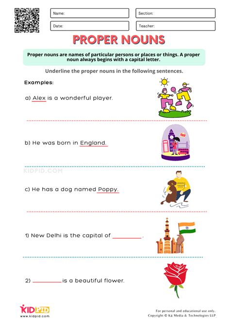 Proper And Common Nouns Printable Worksheets For Grade 1 Kidpid