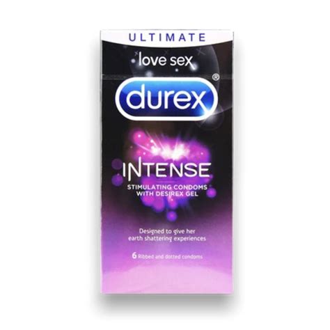 Durex Intense Condoms Ribbed And Dotted Pack Of 6 Durex Rightdose