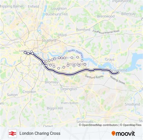 Southeastern Route Schedules Stops And Maps London Charing Cross
