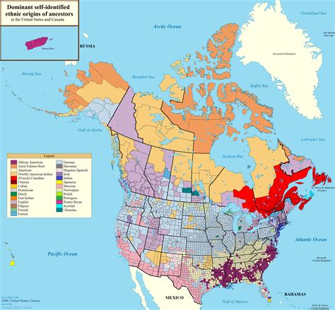 Largest Ancestries In The United States And Canada By 19north95 On