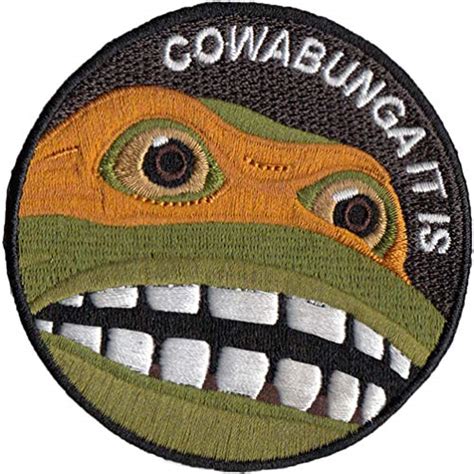 Bitway Tactical Cowabunga It Is Embroidered Hook Backed Morale Patch