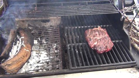 Redneck Bbq Grill Smoker Smoking Steak On A Brinkman Staineless Steel