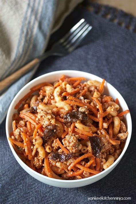 Carrot And Turkey Pasta Yankee Kitchen Ninja