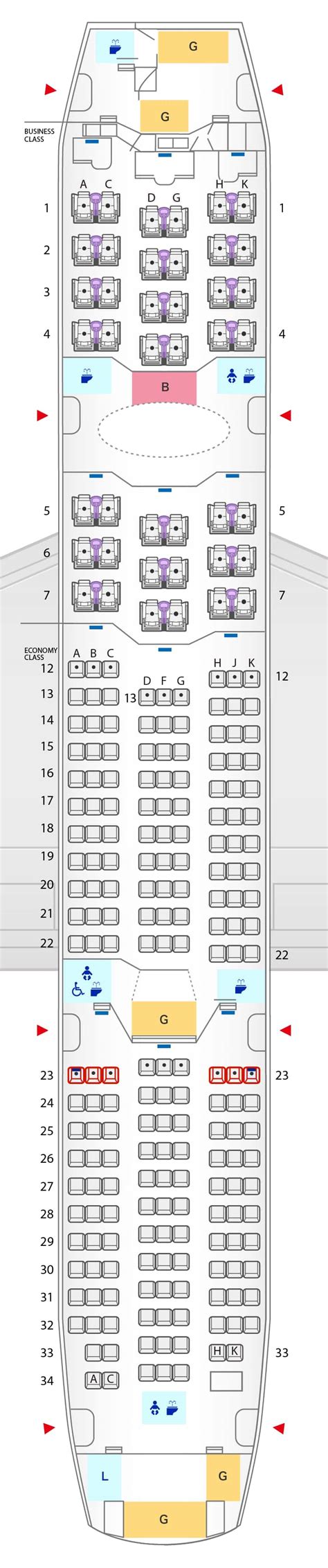 Boeing Configurationseatmap International Flights Ana