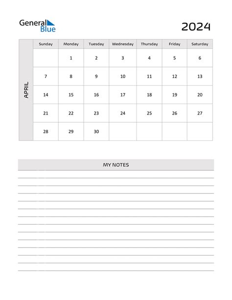 April 2024 Calendar Pdf Word Excel