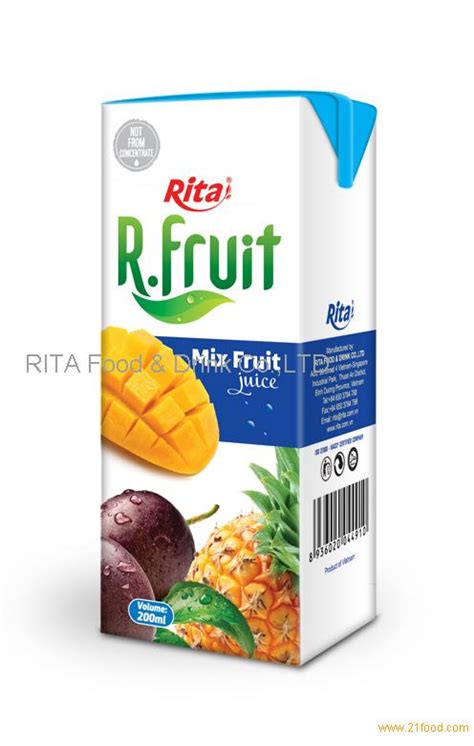 Mix Fruit Juice 200ml Tetra Pak From Vietnam Selling Leads