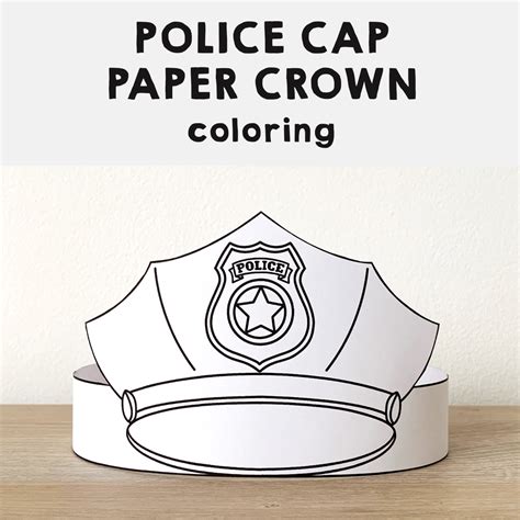 Postman Mail Carrier Hat Cap Paper Crowns Printable Coloring Craft