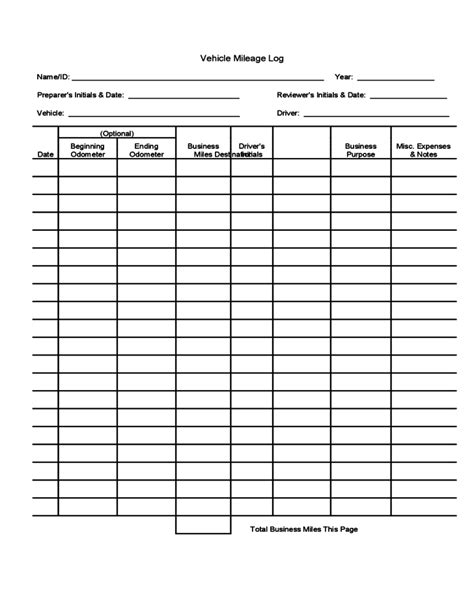 All formats available for pc, mac, ebook readers and other mobile devices. Vehicle Mileage Log Sheet Free Download