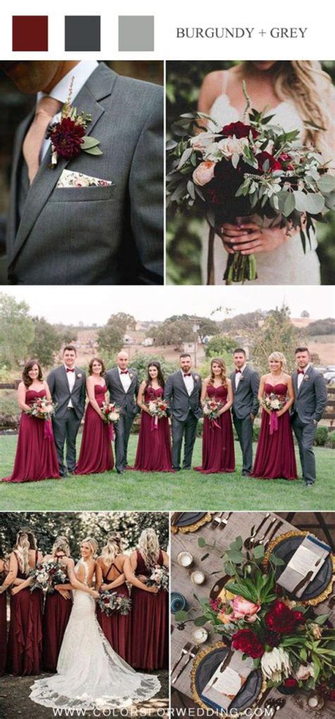 Wedding Theme Color Schemes Burgundy Wedding Colors Fall Wedding