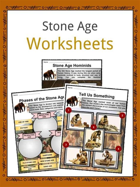 Stone Age Facts And Worksheets For Kids Phases Tools Impact