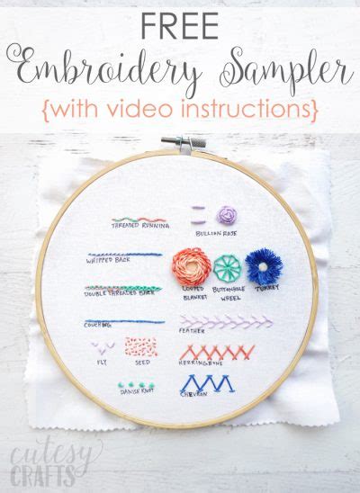 Embroidery Stitch Sampler 2 Pattern Cutesy Crafts