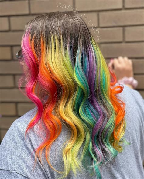 42 prideful rainbow hair colors to try in pride 2022 creative hair color neon hair rainbow