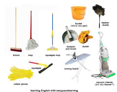 Cleaning Equipment Learning The Vocabulary