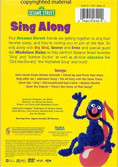 Sesame Street Sing Along 1987 2004 Dvd Children S Tel
