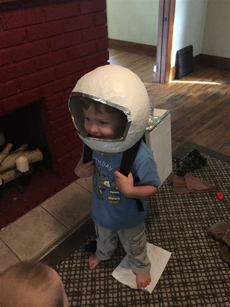 Let's just say he was over the moon. DIY astronauts helmet and oxygen pack | Astronaut helmet, Astronaut costume, Diy astronaut costume