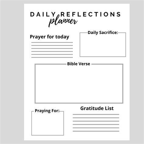 Daily Reflection Template