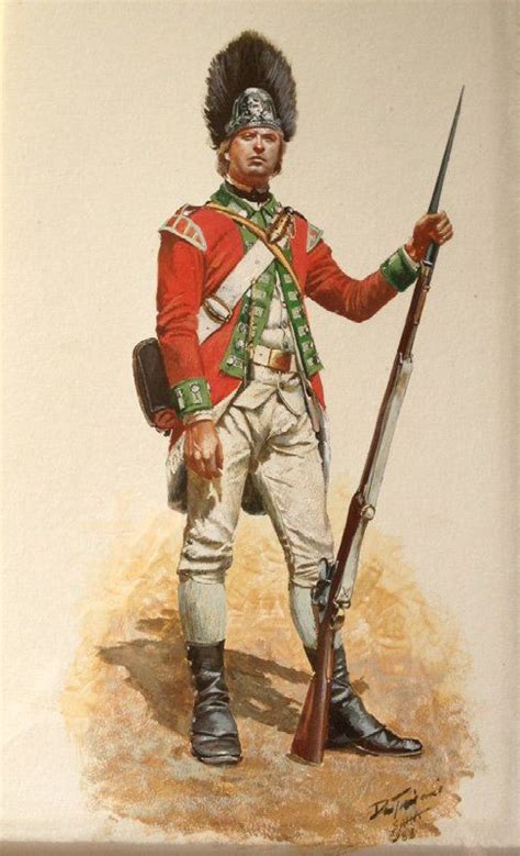 Don Troiani Watercolor Grenadier 55th Rgt 1777 American War Of