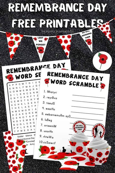 Remembrance Day Free Printables Poppy Day Printables
