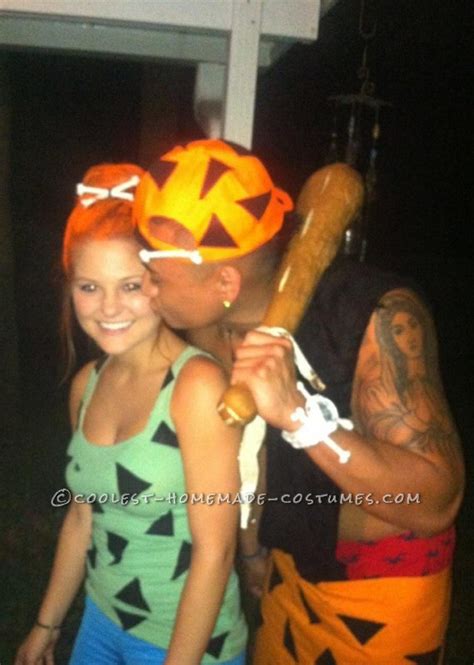 Coolest Homemade Bamm Bamm And Pebbles Couple Costume